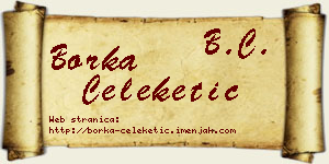 Borka Čeleketić vizit kartica